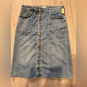 Kut from the Kloth Blue Denim Button-Front Skirt